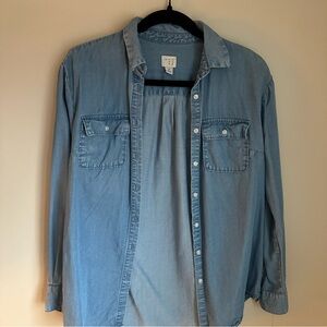 A New Day Denim Like Long Sleeve Button Up